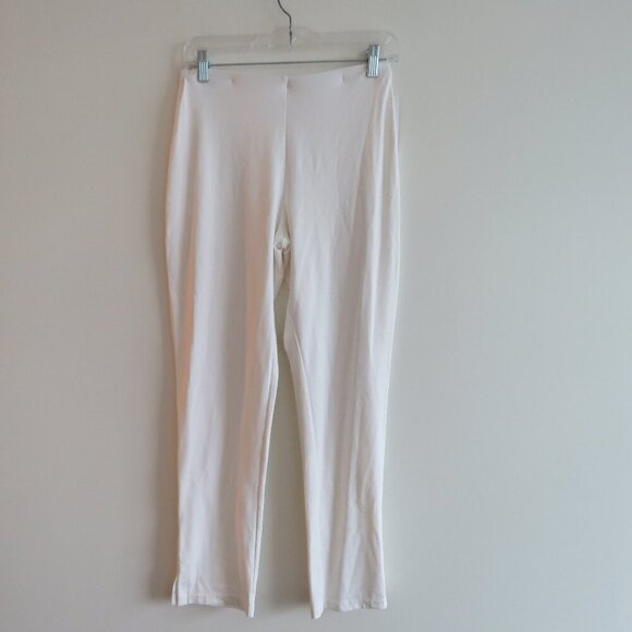 SYMPLI Narrow Pant Midi White Pull On Lagenlook Minimalist Officecore US 6 NWT - Picture 3 of 15
